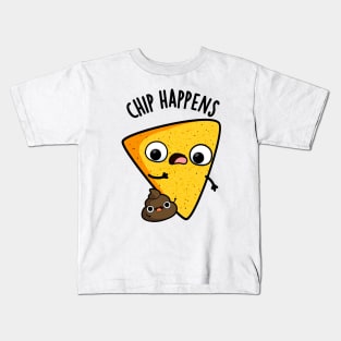 Chip Happens Funny Poop Puns Kids T-Shirt